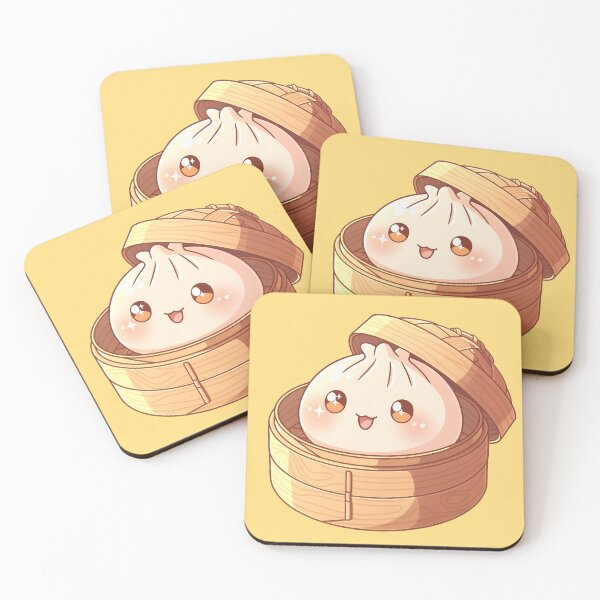 Item preview, Kawaii Steamed Bun in Bamboo Steamer - Cute Dim Sum Food Art designed and sold by RudArtAI.