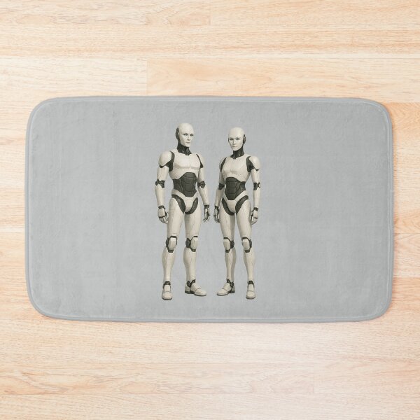 Item preview, Futuristic Male and Female Humanoid Robots designed and sold by TheWonkyEaselCo.
