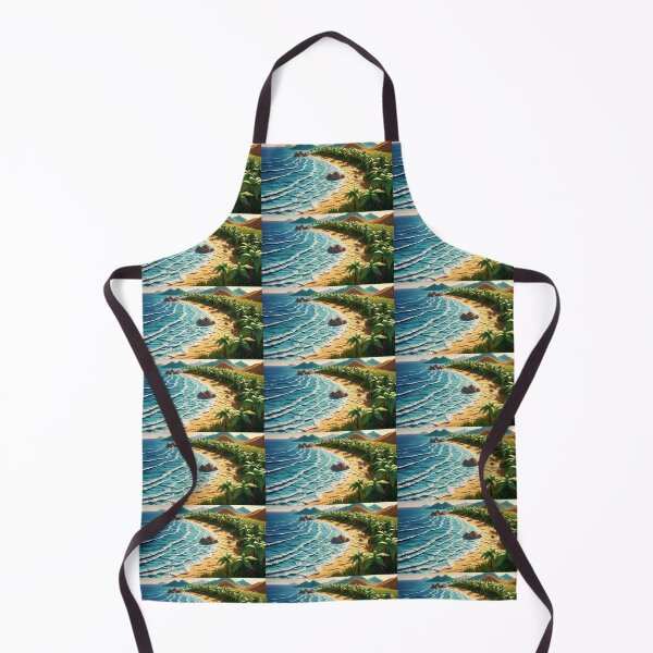 Artikelvorschau, Origami Tropical Beach – Geometrische Meereslandschaft entworfen und verkauft von JaneMcCarthyDNA.