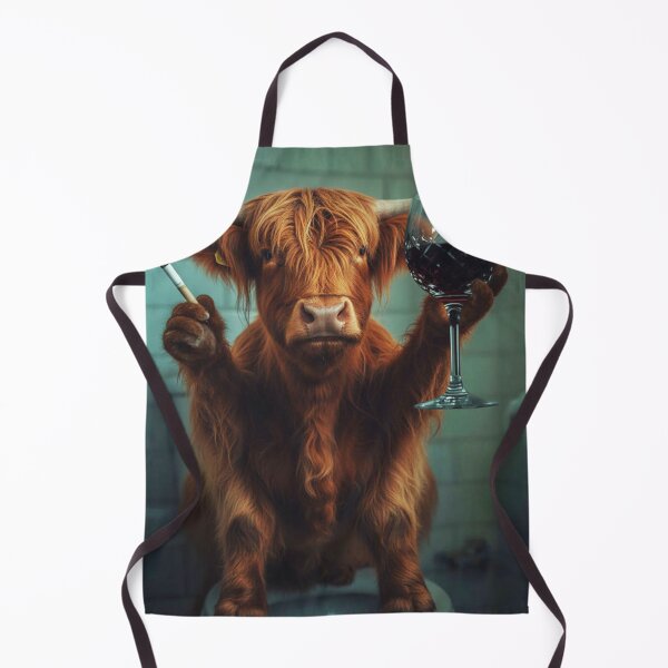 Item preview, Classy Highland Cow Drinking Wine On Toilet designed and sold by vk09.