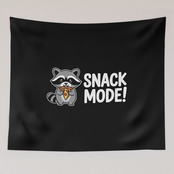 Item preview, Snack Mode! Funny Raccoon Pun designed and sold by PMCreative.