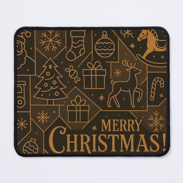 Item preview, Christmas holiday themed patchwork collage with festive symbols and icons designed and sold by 4Seasons.