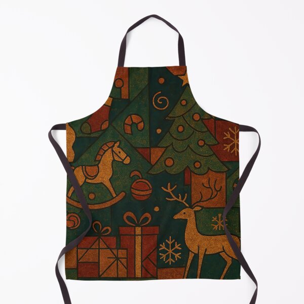 Item preview, Christmas holiday themed patchwork collage with festive symbols and icons designed and sold by 4Seasons.