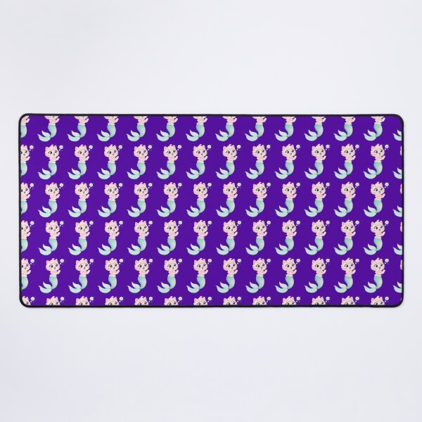 Item preview, Cute Mermaid Cat Illustration - Adorable Mercat Blowing Bubbles designed and sold by RudArtAI.