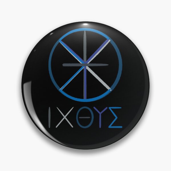 Item preview, Ichthus Jesus Wheel ΙΧΘΥΣ designed and sold by CleverEnoughCo.
