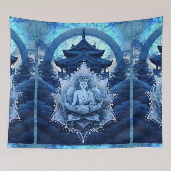Item preview, Buddha batik temple  designed and sold by AuroraXGreen.