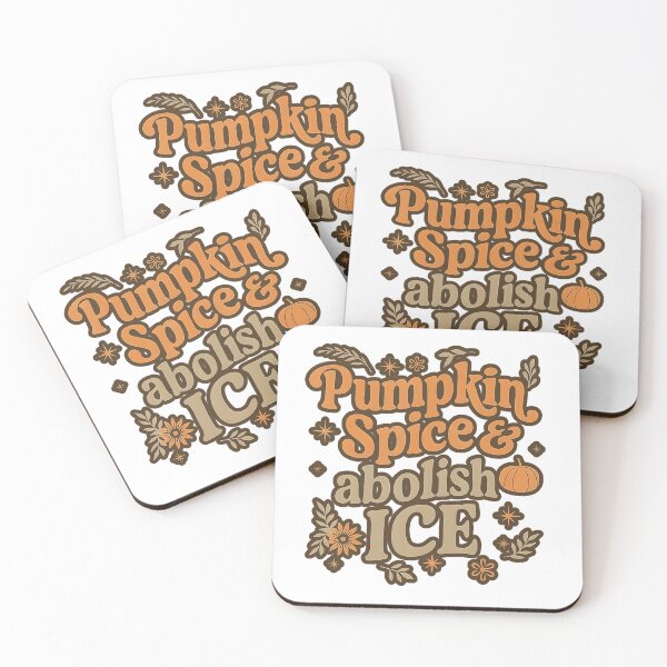 Item preview, Pumpkin Spice & Abolish ICE (with border) designed and sold by BerlinerKatzen.