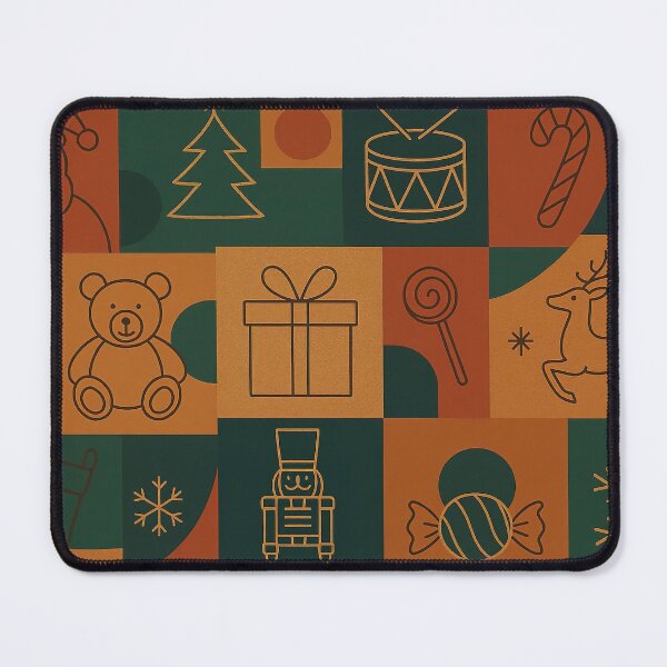 Item preview, Christmas holiday themed patchwork collage with festive symbols and icons designed and sold by 4Seasons.
