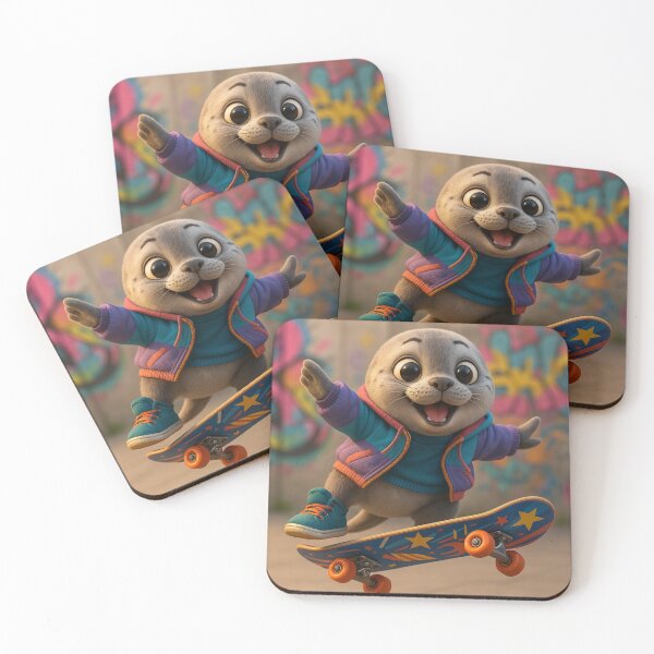 Item preview, Skater Harbor Seal designed and sold by Sillytoe.