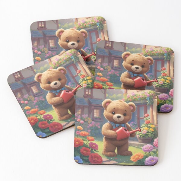 Item preview, Teddy Bear watering garden designed and sold by Sweet Dreams Ambience.