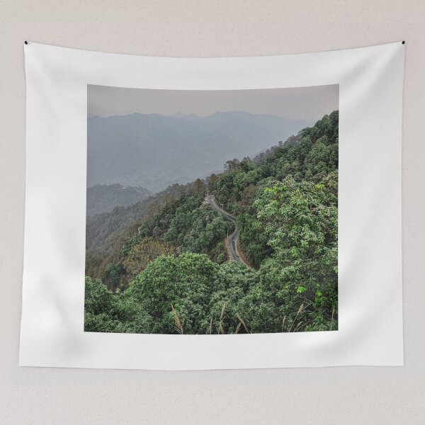 Item preview, Winding Road Through Misty Green Mountains designed and sold by OldTownKid.