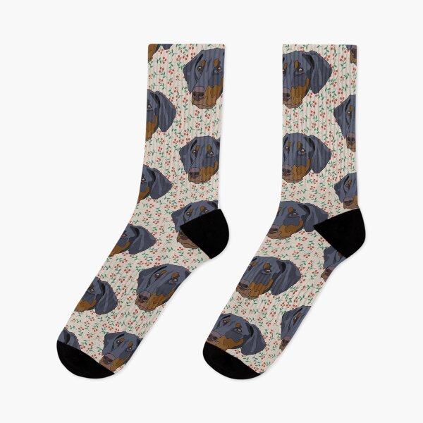 Item preview, Christmas pattern doberman designed and sold by LeahcarsArt.