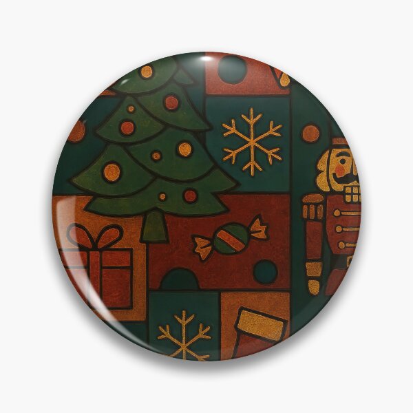 Item preview, Christmas holiday themed patchwork collage with festive symbols and icons designed and sold by 4Seasons.