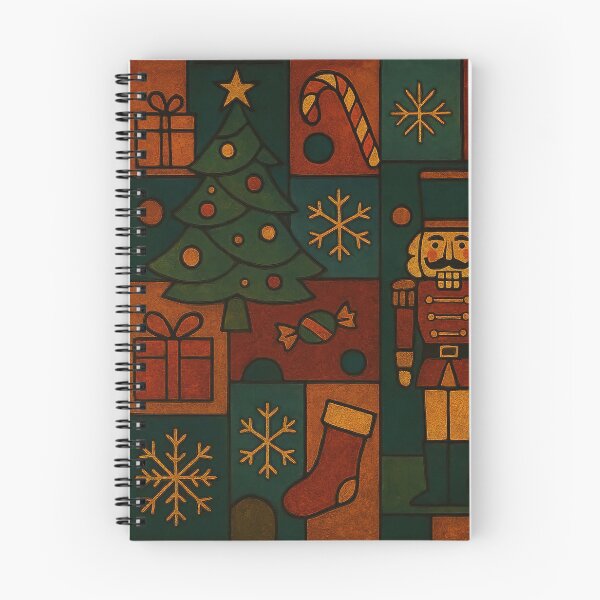 Item preview, Christmas holiday themed patchwork collage with festive symbols and icons designed and sold by 4Seasons.