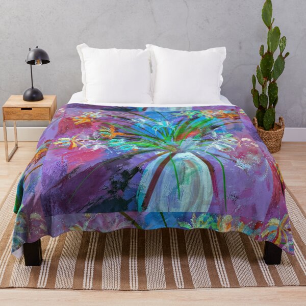 Item preview, Valcano Flowers With Blues designed and sold by Lois Bryan.