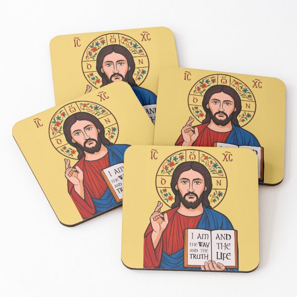 Item preview, Orthodox icon of Jesus Christ in GTA poster style designed and sold by diWINe merch.