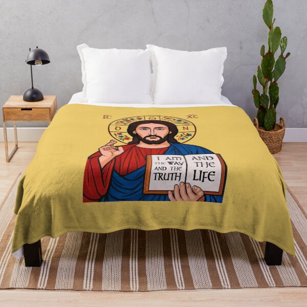 Item preview, Orthodox icon of Jesus Christ in GTA poster style designed and sold by diWINe merch.