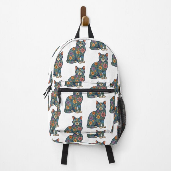 Item preview, Floral cat designed and sold by EnR-designs.