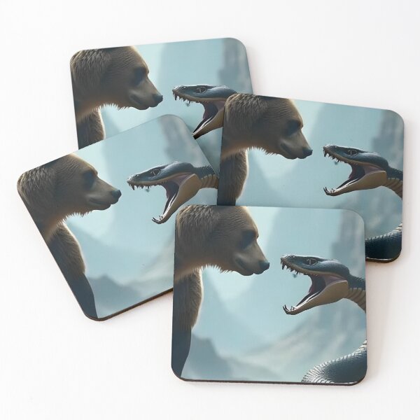 Item preview, Mountain Standoff: Bear vs Serpent designed and sold by internetwatcher.