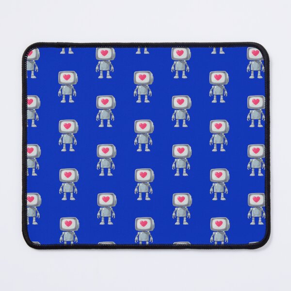 Item preview, Cute Retro Robot with Heart Screen - Love Bot Illustration designed and sold by RudArtAI.