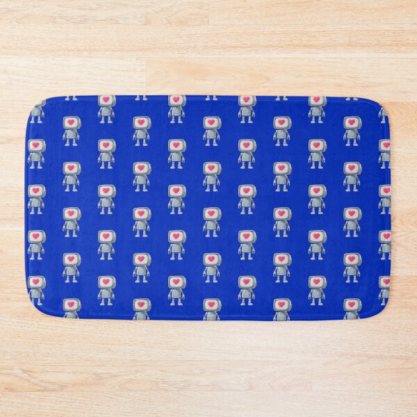 Item preview, Cute Retro Robot with Heart Screen - Love Bot Illustration designed and sold by RudArtAI.