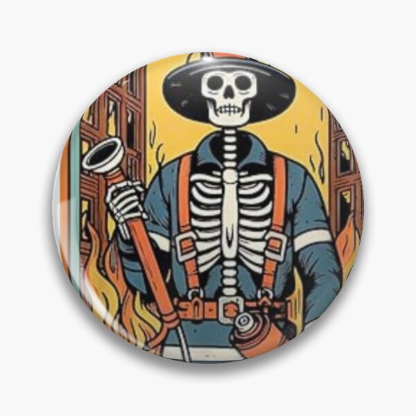 Item preview, The Firefighter Skeleton Tarot Card Apparel & Home Décor designed and sold by Compass and a Camera.