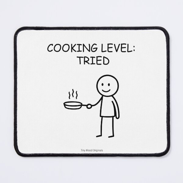 Item preview, Tiny Mood Man – Funny Cooking and Kitchen Humor Art designed and sold by eivicraft.
