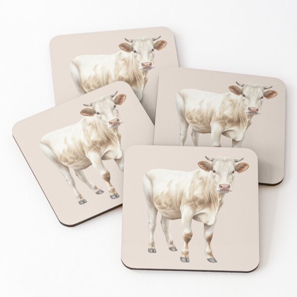 Item preview, British White Cow designed and sold by Violet Peonies.