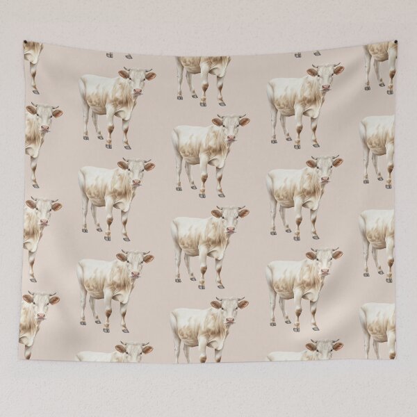 Item preview, British White Cow designed and sold by Violet Peonies.