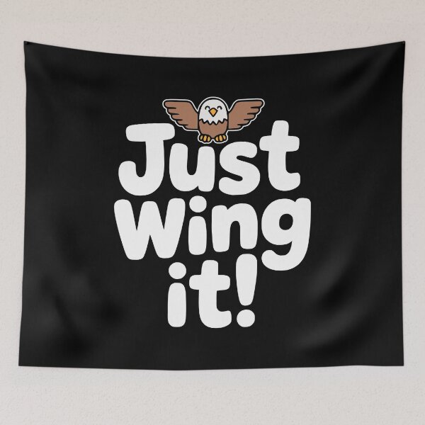 Item preview, Just Wing It! Funny Eagle Pun designed and sold by PMCreative.