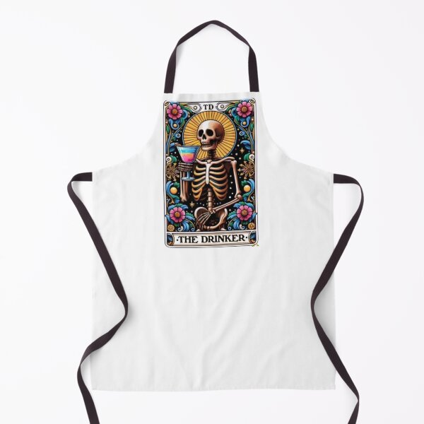 Item preview, The Drinker Skeleton Tarot Card Apparel & Home Décor designed and sold by Compass and a Camera.