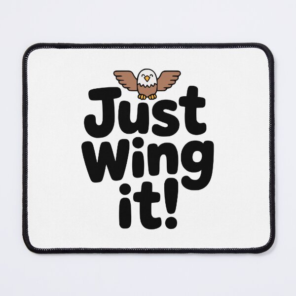 Item preview, Just Wing It! Cute Eagle Pun designed and sold by PMCreative.