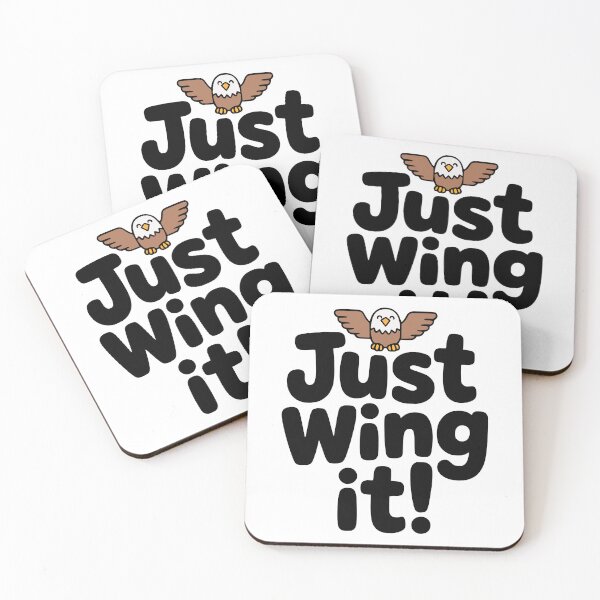 Item preview, Just Wing It! Cute Eagle Pun designed and sold by PMCreative.