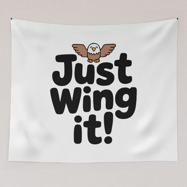 Item preview, Just Wing It! Cute Eagle Pun designed and sold by PMCreative.