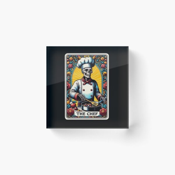 Item preview, The Chef Skeleton Tarot Card Wall Apparel & Home Décor designed and sold by Compass and a Camera.