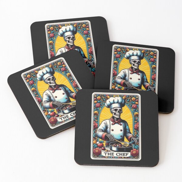 Item preview, The Chef Skeleton Tarot Card Wall Apparel & Home Décor designed and sold by Compass and a Camera.