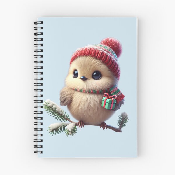 Item preview, Cute Christmas Bird with Gift designed and sold by PawticleStudio.