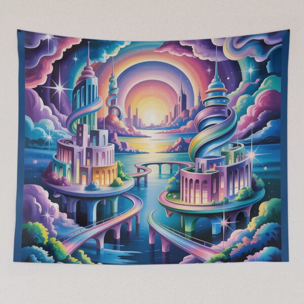 Item preview, А  fantasy cityscape. designed and sold by Lilashakti ⭐️ ⭐️ ⭐️ ⭐️ ⭐️.
