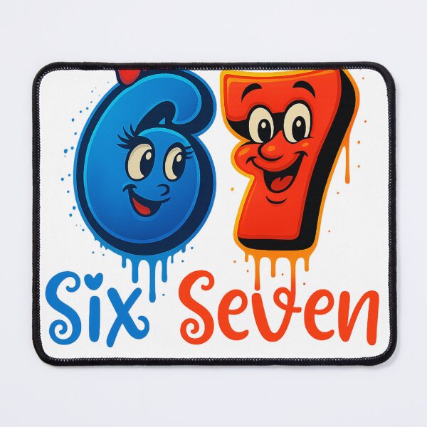 Item preview, Six Seven Cartoon Characters Shirt – Cute 67 Meme Design for Kids, Boys, Girls & Gen Alpha designed and sold by A&M.