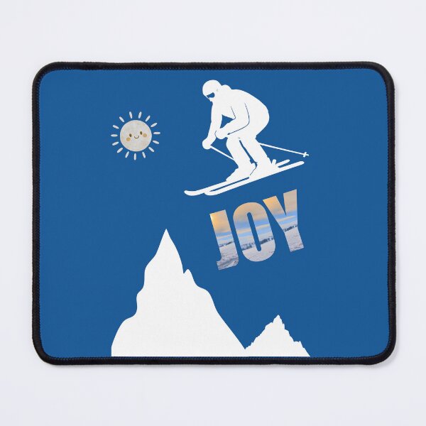 Item preview, Wintery JOY vibes with skis, sunset & mountains designed and sold by Katja LebenFreude.