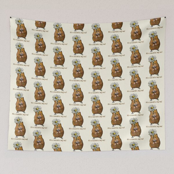Item preview, Hamster with Daisy, It's a Beautiful Day-sie! designed and sold by JoyfulWhimsy.