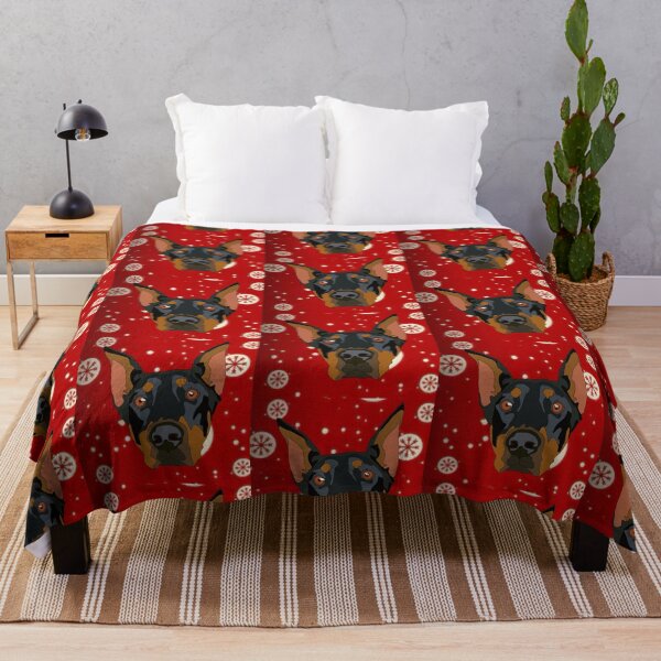 Item preview, Christmas pattern doberman designed and sold by LeahcarsArt.