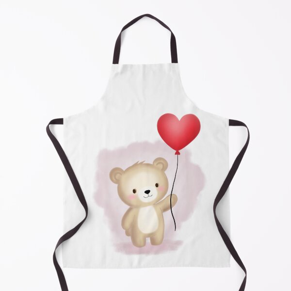 Item preview, Cute Teddy Bear with Red Heart and Balloon – Valentine’s Love designed and sold by LiudmylaMaika.
