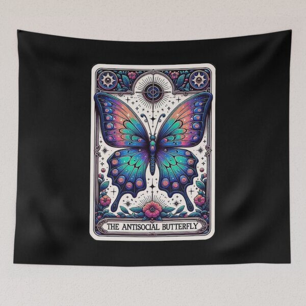 Item preview, The Antisocial Butterfly Tarot Card Apparel & Home Decor designed and sold by Compass and a Camera.