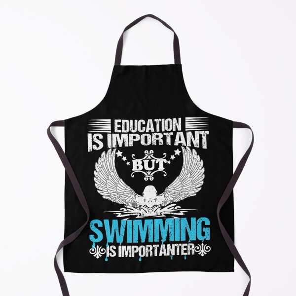 Item preview, EDUCATION IS IMPORTANT BUT SWIMMING IS IMPORTANTER Funny Swimmer Coach Gift Quote designed and sold by karibov.