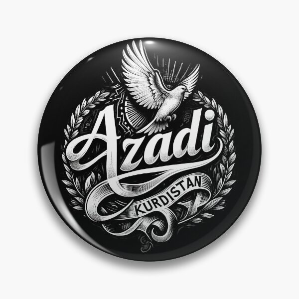 Item preview, Azadi Kurdistan Dove – Freedom Kurdish Pride Vintage Badge designed and sold by ChaosCoffee.