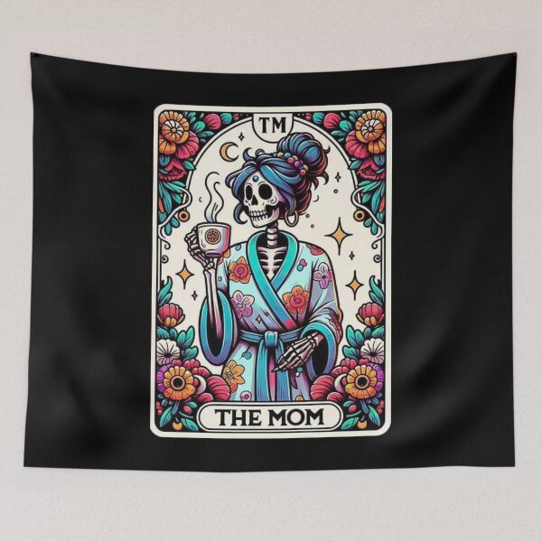 Item preview, The Mom Skeleton Tarot Card Apparel & Home Decor designed and sold by Compass and a Camera.