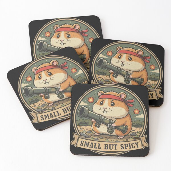 Item preview, Small But Spicy - Cute Hamster with Bazooka & Headband designed and sold by BeYourOwnHero.