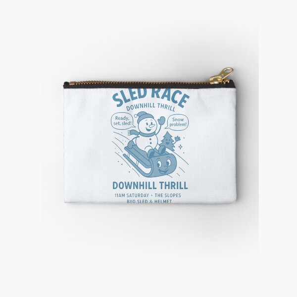 Item preview, Snowy Sled Race Downhill Thrill designed and sold by PrintSmithArt.