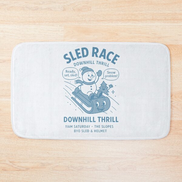 Item preview, Snowy Sled Race Downhill Thrill designed and sold by PrintSmithArt.